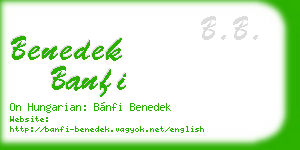 benedek banfi business card